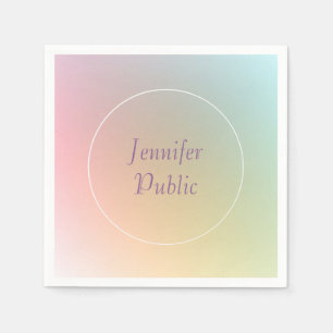 Elegant Colorful Sjabloon Calligraphy Script Servet