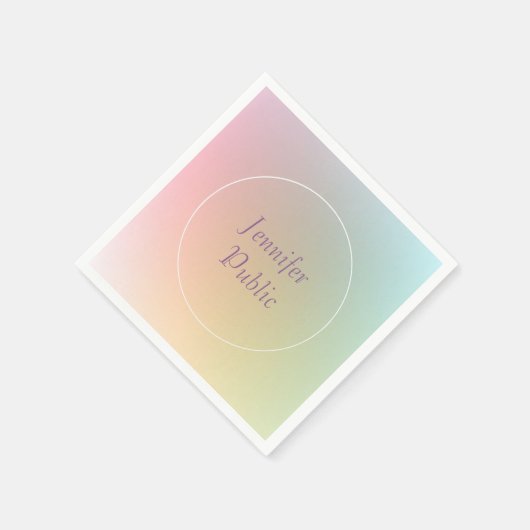 Elegant Colorful Sjabloon Calligraphy Script Servet (Hoek)