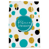 Elegant Colorful Stippen Patroon Medium Cadeauzakje (Voorkant)