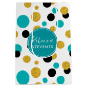 Elegant Colorful Stippen Patroon Medium Cadeauzakje (Achterkant)