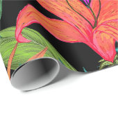 Elegant Colorful Summer Tropical Floral Leaves | Cadeaupapier (Rol Hoek)
