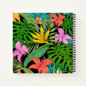 Elegant Colorful Summer Tropical Floral Leaves | Notitieboek (Achterkant)