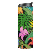 Elegant Colorful Summer Tropical Floral Leaves | Thermosbeker (Gedraaid links)