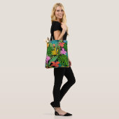 Elegant Colorful Summer Tropical Floral Leaves | Tote Bag (Op model)