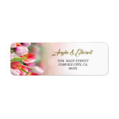 Elegant Colorful Tulip Florals Adres Etiket (Voorkant)