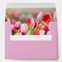 Elegant Colorful Tulip Florals Envelope
