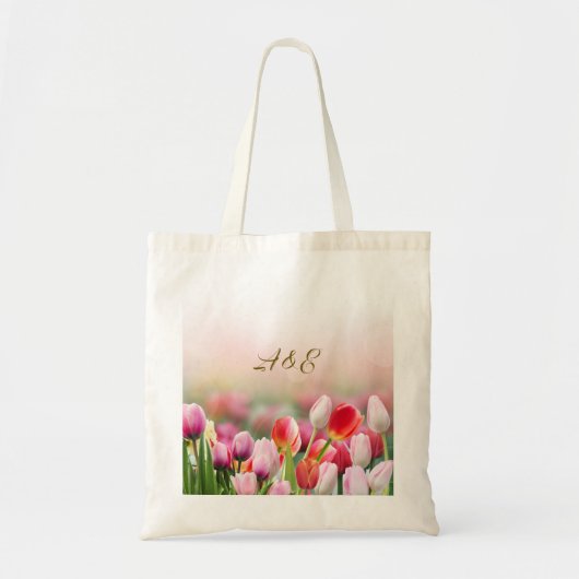 Elegant Colorful Tulip Florals Tote Bag (Voorkant)