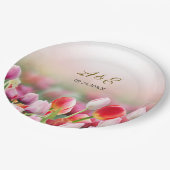 Elegant Colorful Tulip Florals Wedding Papieren Bordje (Gekanteld)
