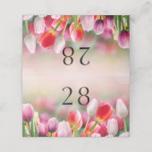 Elegant Colorful Tulip Florals Wedding Plaatskaartje (Buitenkant ongevouwen)