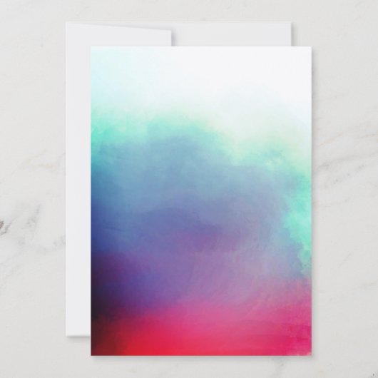 Elegant Colorful Waterverf Aurora Jubileum Kaart (Achterkant)