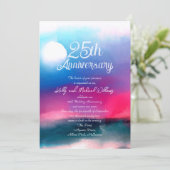 Elegant Colorful Waterverf Aurora Jubileum Kaart (Staand voorkant)