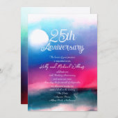 Elegant Colorful Waterverf Aurora Jubileum Kaart (Voorkant / Achterkant)