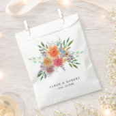 Elegant Colorful Waterverf Floral Rustic Wedding Bedankzakje (Geknipt)