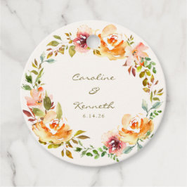 Elegant Colorful Waterverf Floral Wedding Custom Bedankjes Labels