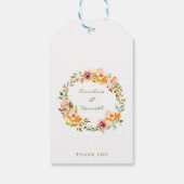 Elegant Colorful Waterverf Floral Wedding Custom Cadeaulabel (Achterkant)