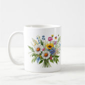 Elegant Colorful Wildflower Bouquet  Koffiemok (Links)