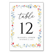 Elegant Colorful Wildflower Meadow Wedding Kaart (Voorkant)