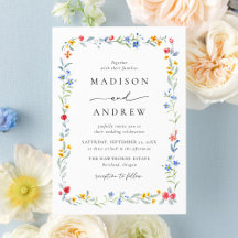 Elegant Colorful Wildflower Meadow Wedding