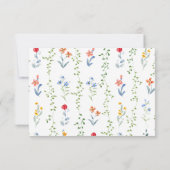 Elegant Colorful Wildflower Meadow Wedding RSVP Kaartje (Achterkant)