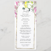Elegant Colorful Wildflower Weddenprogramma Menu (Voorkant)