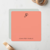 Elegant Colors Calligrafie Monogrammatica Sjabloon (Voorkant / Achterkant in situ)