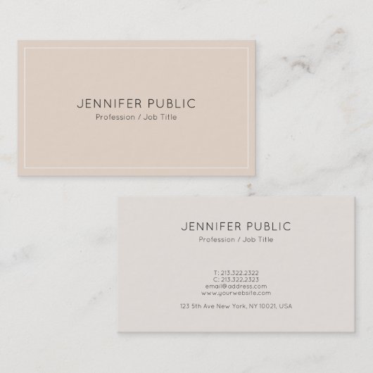 Elegant Colors Creative Design Professional Trendy Visitekaartje (Voorkant / Achterkant)