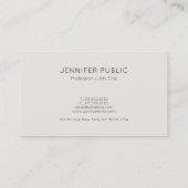 Elegant Colors Creative Design Professional Trendy Visitekaartje (Achterkant)