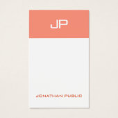 Elegant Colors Elite Design Moderne Monogram Visitekaartje (Voorkant)