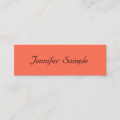 Elegant Colors Handgeschreven Manuscript Moderne S Mini Visitekaartje (Voorkant)