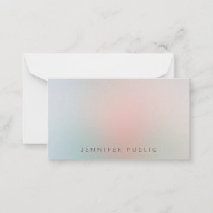 Elegant Colors Handgeschreven Monogram minimalisti Notitiekaartje