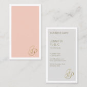 Elegant Colors Handgeschreven Monogramed Sjabloon Visitekaartje (Voorkant / Achterkant)