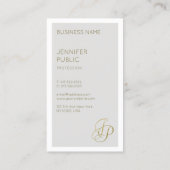 Elegant Colors Handgeschreven Monogramed Sjabloon Visitekaartje (Achterkant)