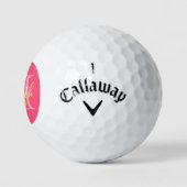 Elegant Colors Lilacs Gold Custom Monogram Name Golfballen (Logo)