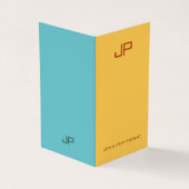 Elegant Colors Modern Monogram Sjabloon Visitekaartje (Buitenkant)