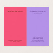 Elegant Colors Modern Monogram Sjabloon Visitekaartje (Binnenkant ongevouwen)