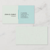 Elegant Colors Modern Professional Blue Visitekaartje (Voorkant / Achterkant)