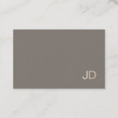Elegant Colors Modern Professional Monogram Plain Visitekaartje (Voorkant)