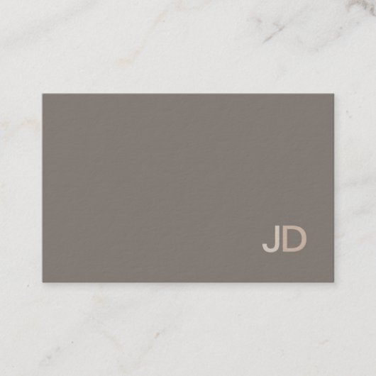 Elegant Colors Modern Professional Monogram Plain Visitekaartje (Voorkant)