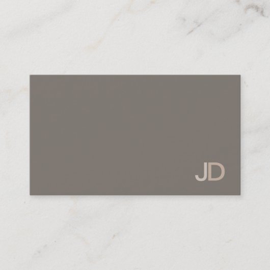 Elegant Colors Modern Professional Monogram Plain Visitekaartje (Voorkant)