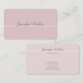 Elegant Colors Modern Professional Trendy Plain Visitekaartje (Voorkant / Achterkant)