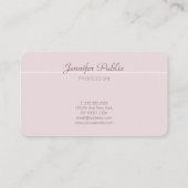 Elegant Colors Modern Professional Trendy Plain Visitekaartje (Achterkant)