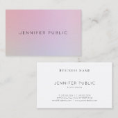 Elegant Colors Moderne Design Professional Plain Visitekaartje (Voorkant / Achterkant)