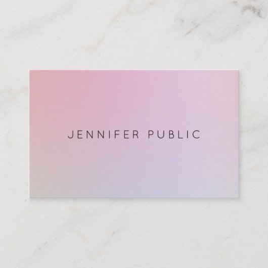 Elegant Colors Moderne Design Professional Plain Visitekaartje (Voorkant)