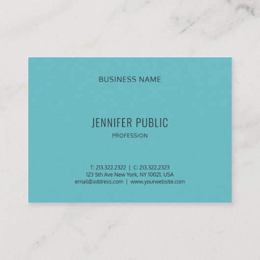 Elegant Colors Moderne Simple Sjabloon Professiona Visitekaartje (Achterkant)