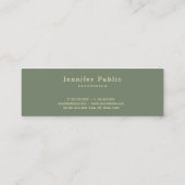 Elegant Colors Moderne Sjabloon Professional Chic Mini Visitekaartje (Achterkant)