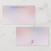 Elegant Colors Monogram Sjabloon Gepersonaliseerd (Voorkant / Achterkant)