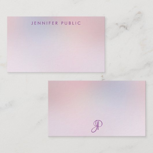 Elegant Colors Monogram Sjabloon Gepersonaliseerd (Voorkant / Achterkant)