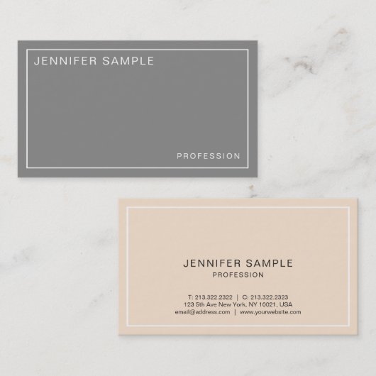 Elegant Colors Professional Stijlvol design Modern Visitekaartje (Voorkant / Achterkant)