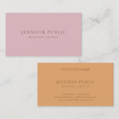 Elegant Colors Simple Sjabloon Professional Chic Visitekaartje (Voorkant / Achterkant)