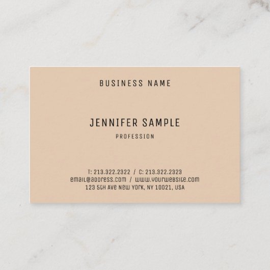 Elegant Colors Sjabloon Custom Professional Modern Visitekaartje (Achterkant)